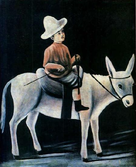 Niko Pirosmani A Little Boy Riding a Donkey Sweden oil painting art
